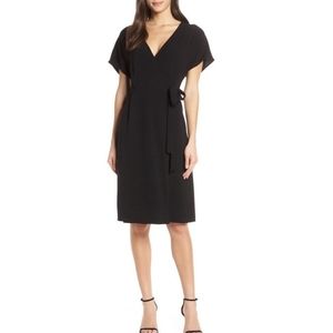 NEW Nordstrom Charles Henry Black wrap dress XS
